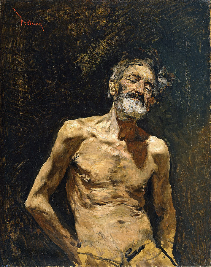 
      Mariano Fortuny / 1838, Reus, Tarragona –1874, Rome / Elderly nude man in the sun (Viejo desnudo al so) 1871 / Oil on canvas / 76 x 60 cm / P2612 / Collection: Museo Nacional del Prado
    