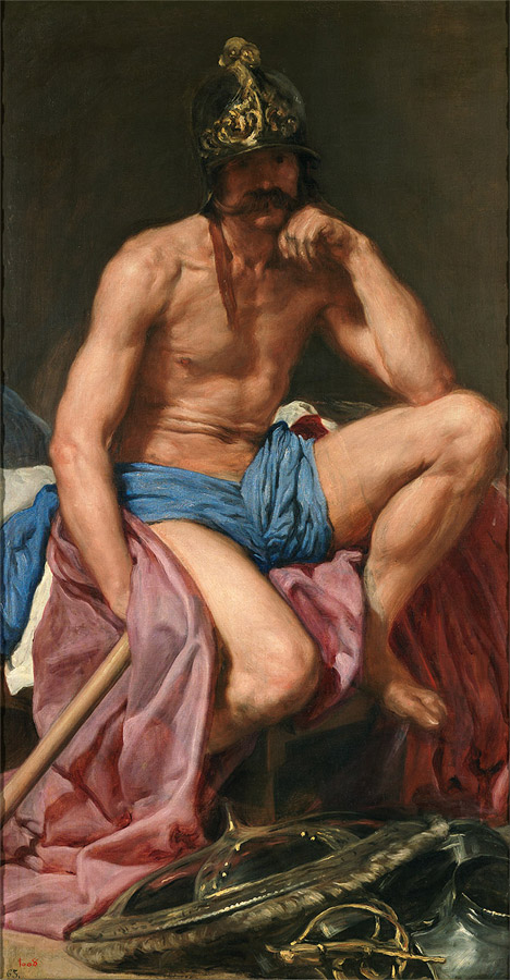
      Diego Velázquez / 1599, Seville – 1660, Madrid / El dios Marte (Mars) c.1638 / Oil on canvas / 179 x 95 cm / P1208 / Collection: Museo Nacional del Prado
    